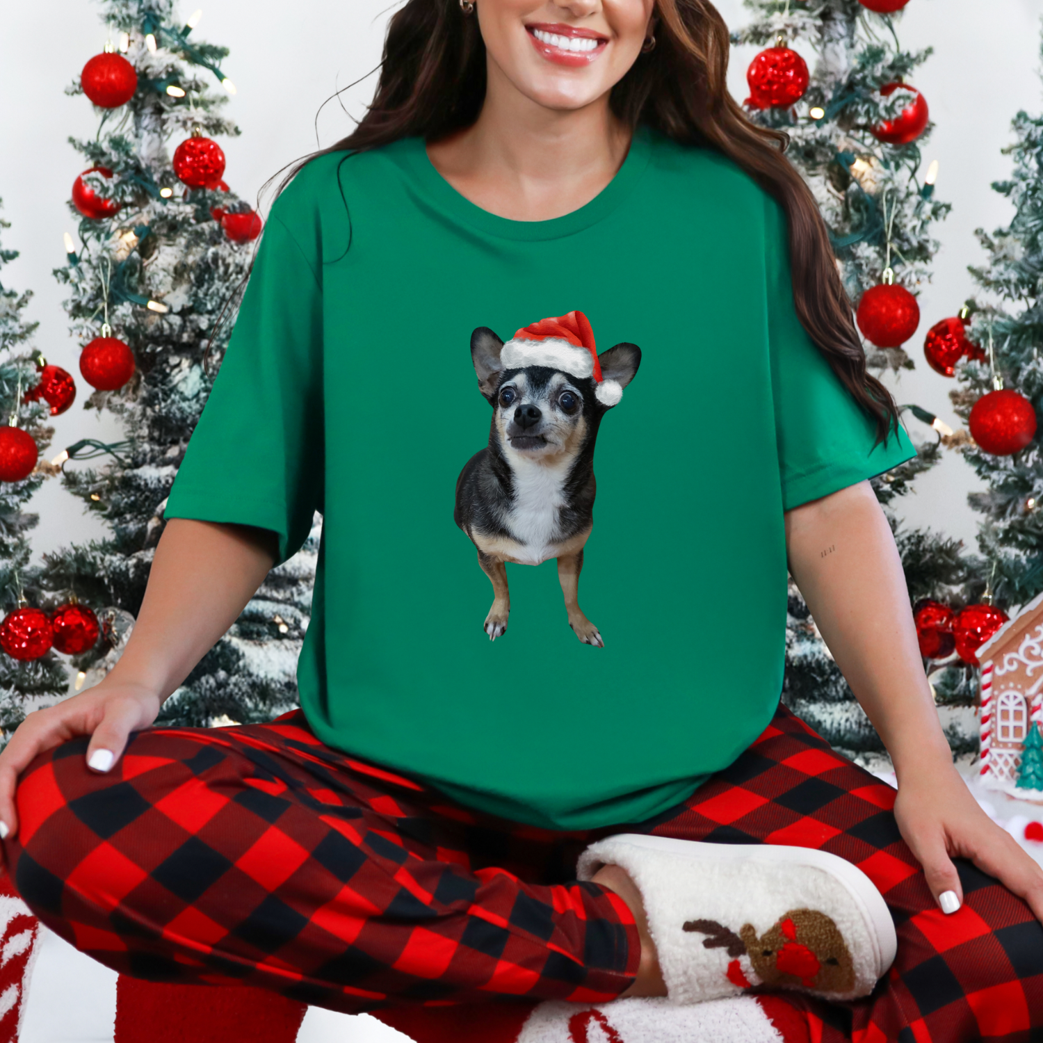 Custom Christmas Pet Parent Santa Shirt
