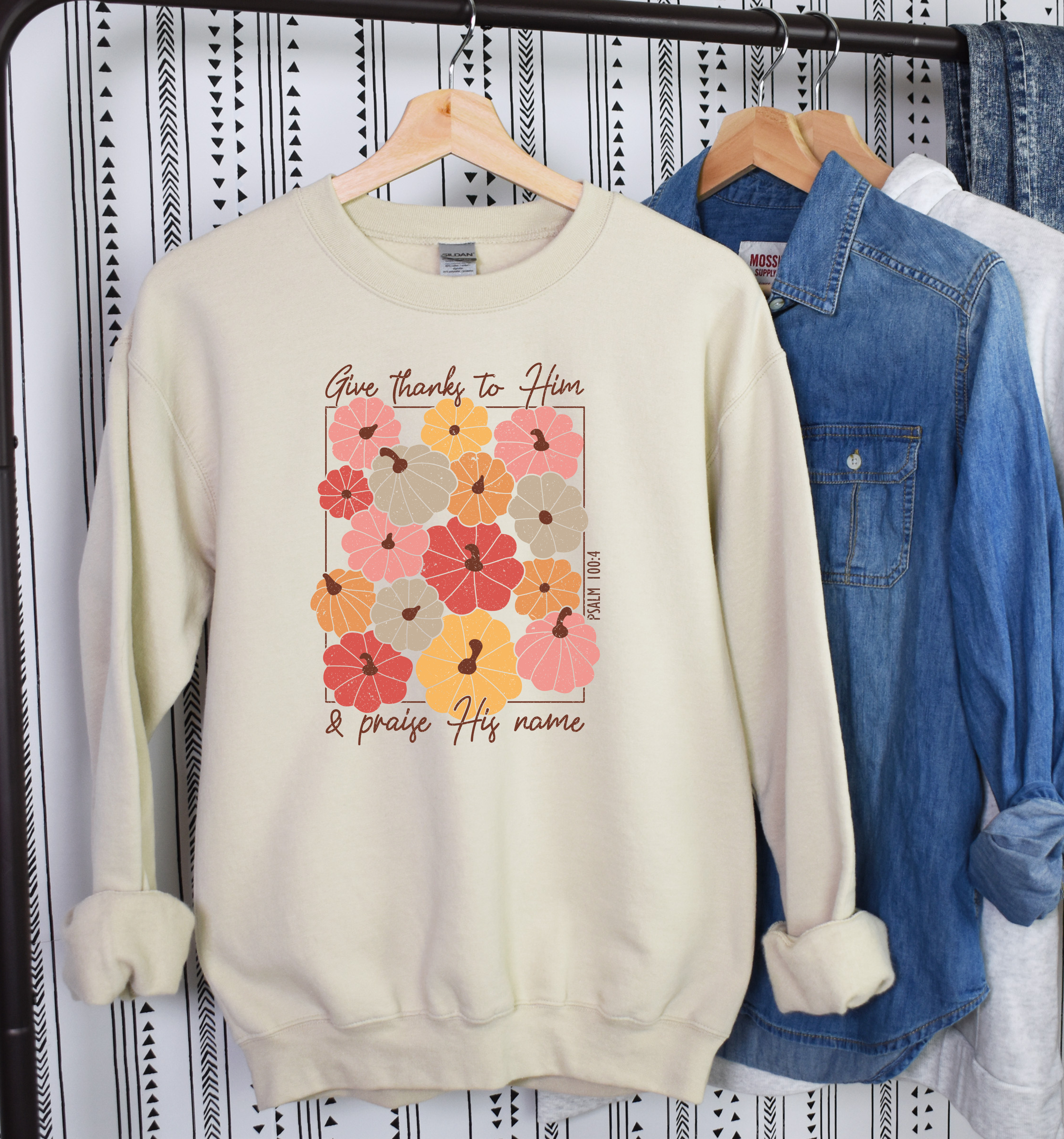 Give Thanks to Him and Praise His Name Thanksgiving Shirt