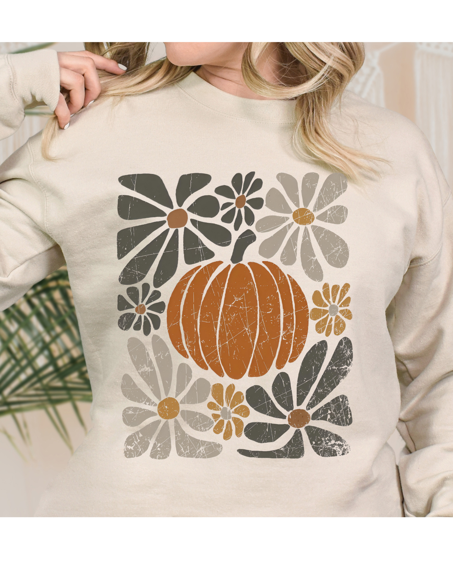 Cute Floral Pumpkin Shirt