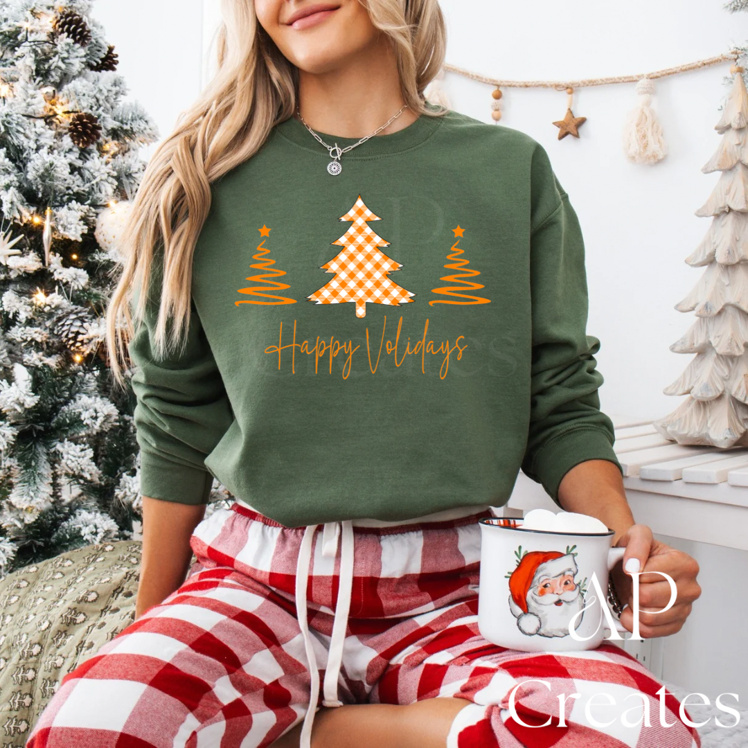 Orange Tennessee Christmas Tree Shirt