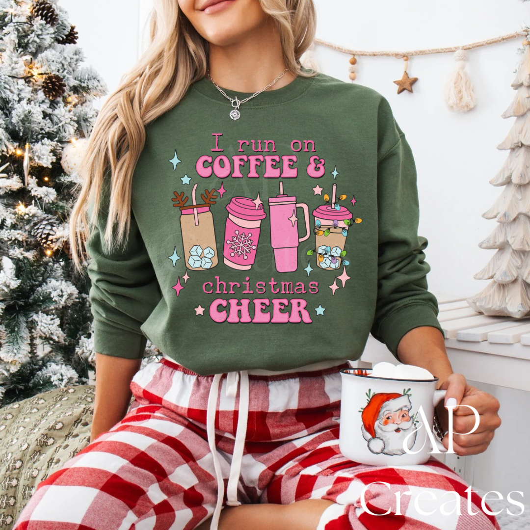 I Run on Coffee and Christmas Cheer Shirt