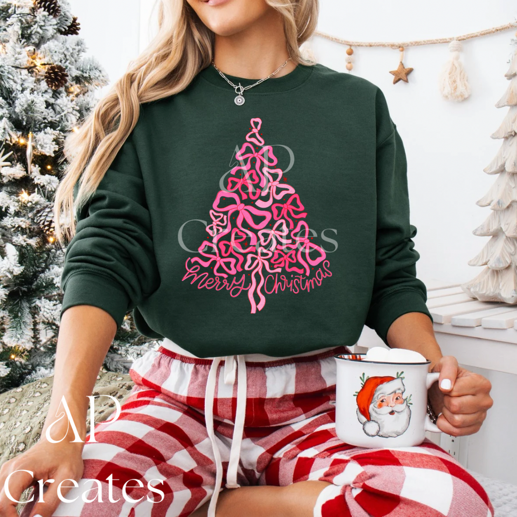 Cute Christmas Tree Bow Shirt